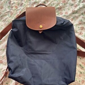 Longchamp Le Pilage Navy Backpack